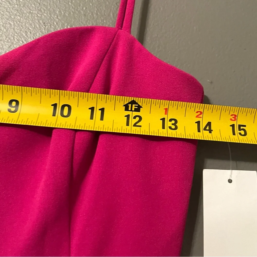 NWT BeBe Sz Small Hot Pink Exposed Leg Jumpsuit! - Picture 10 of 12